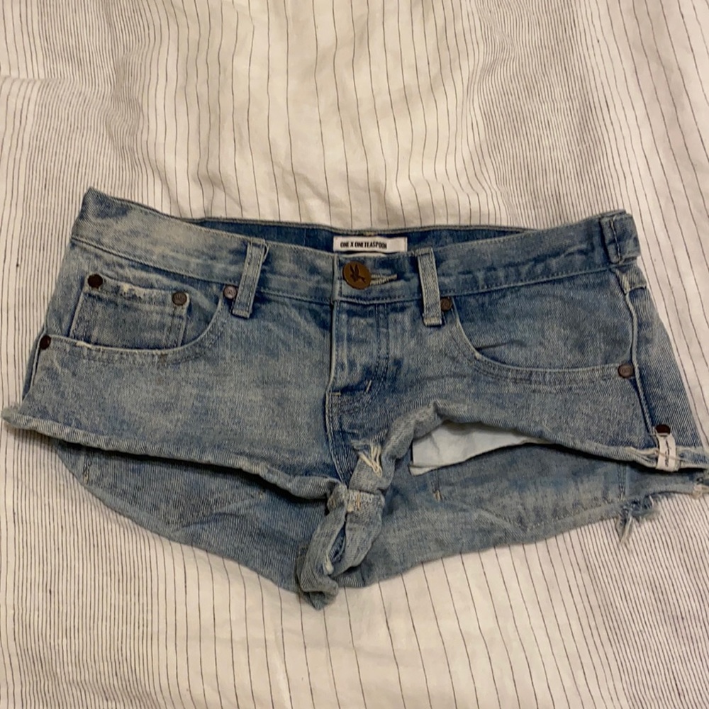 ONE x ONE TEASPOON DENIM SHORTS